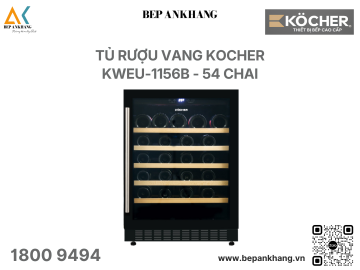 Tủ rượu vang Kocher KWEU-1156B - 54 chai